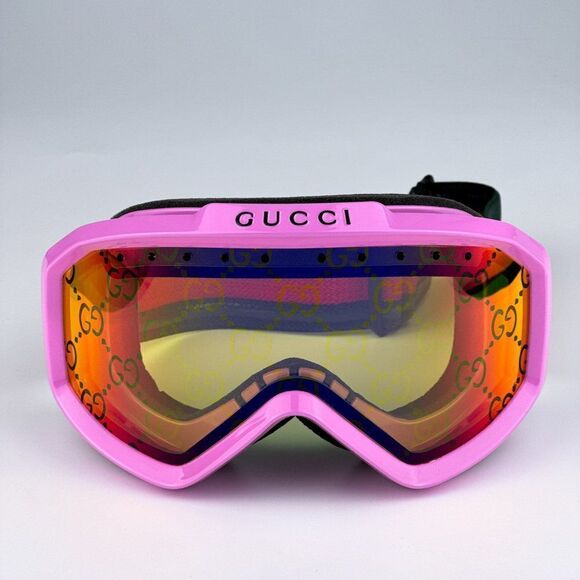 NEW Gucci GG1210S 004 Pink Yellow GG Infrared Logo ZEISS Ski Mask Unisex - Picture 4 of 13